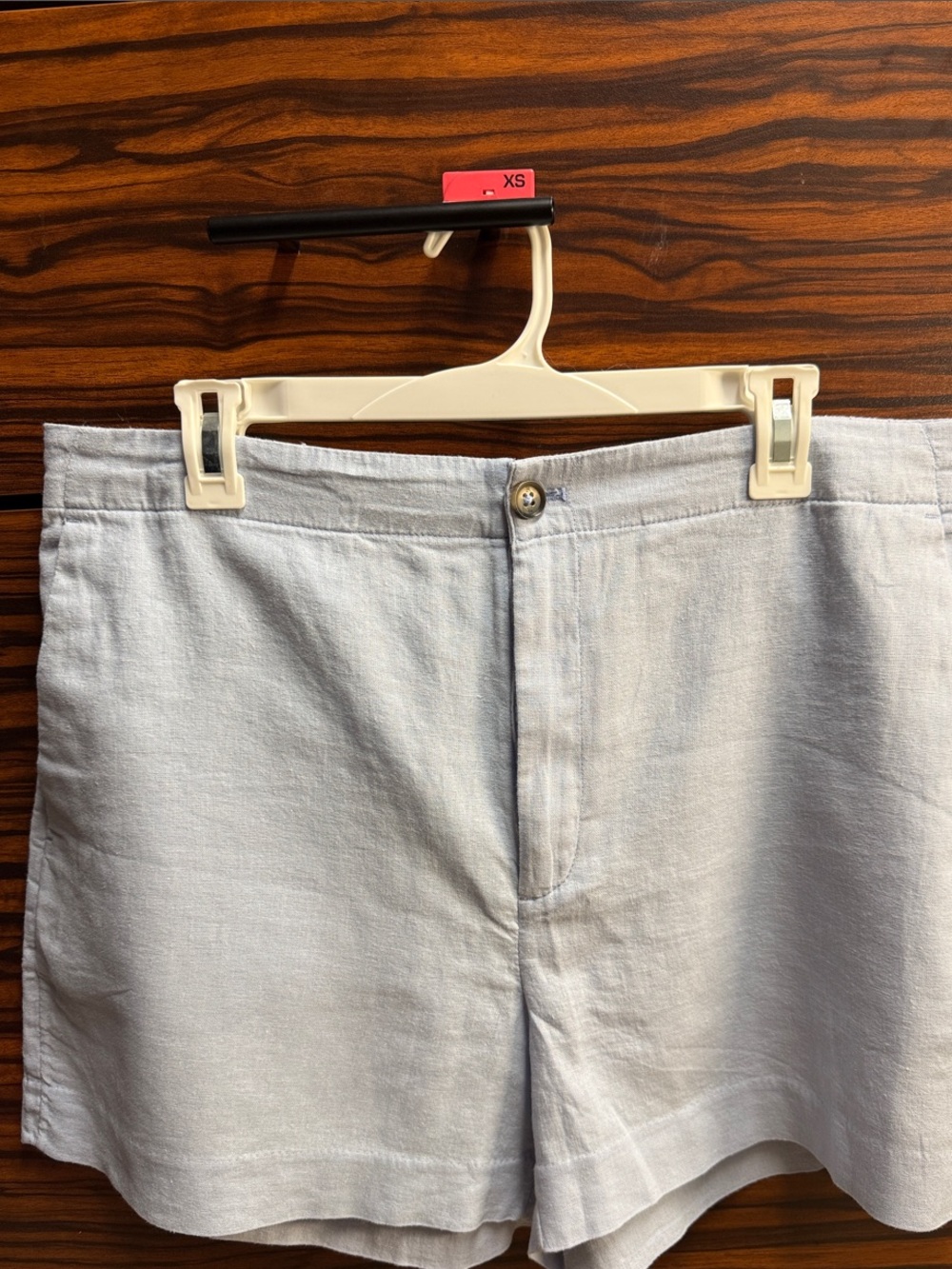 Banana Republic Pale Blue High-Rise Linen-Blend Women's Shorts